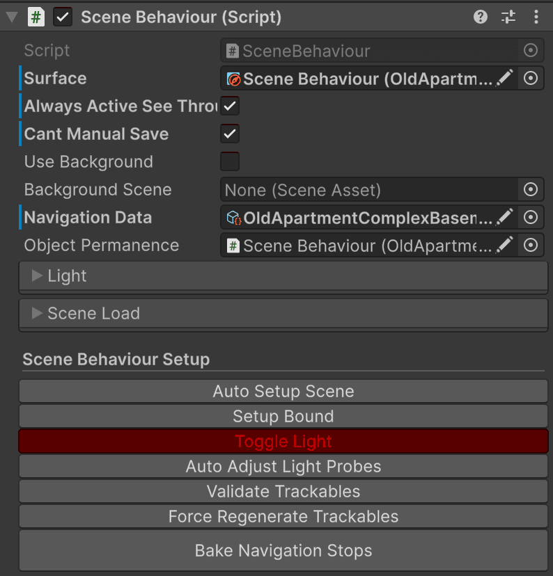 Scene behavior tool